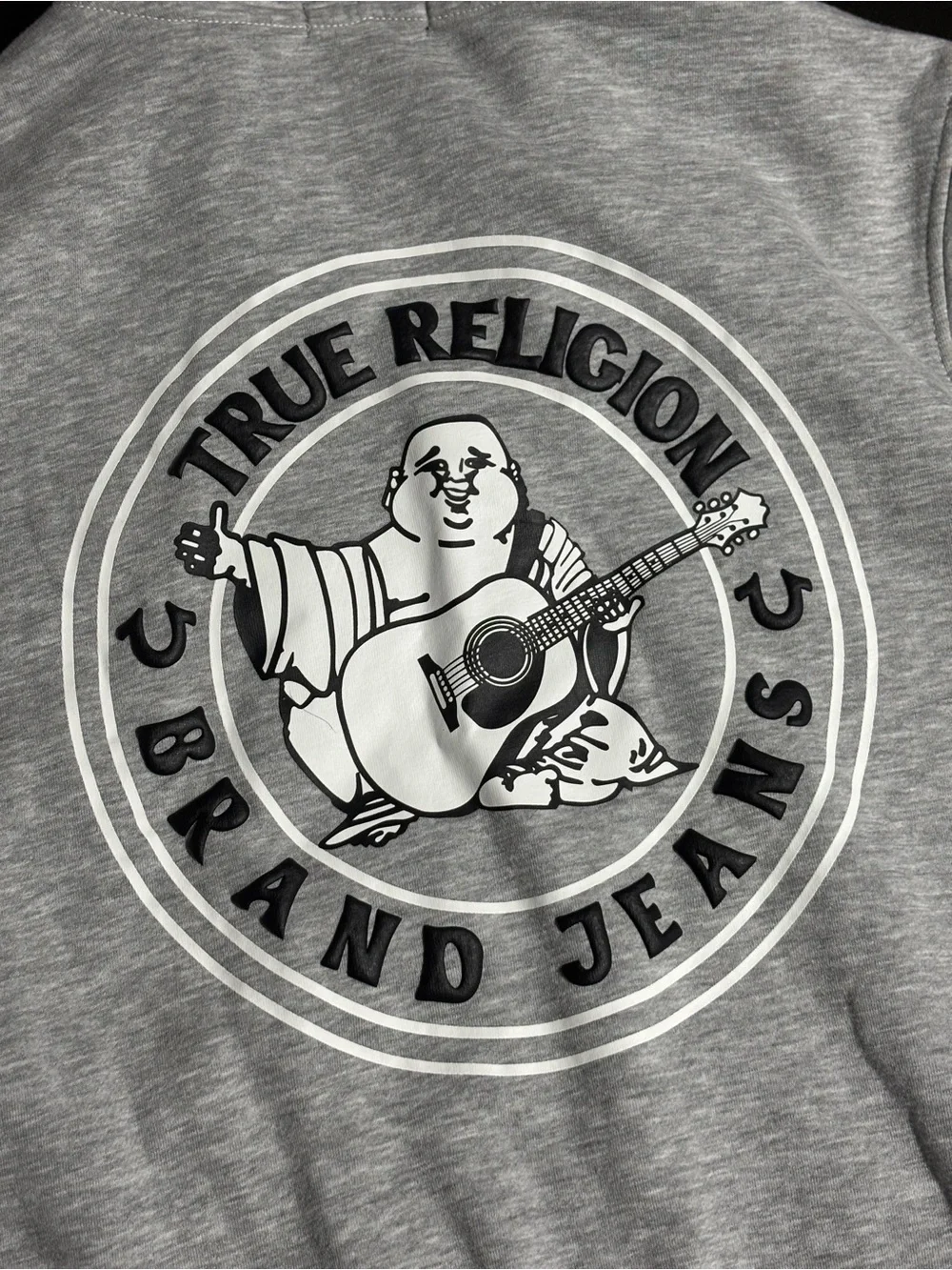 True Religion Light Gray Full-Zip Hooded Jacket